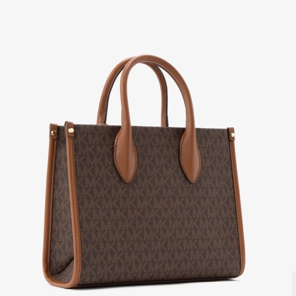 HOT DEAL 🔥TODAY Michael Kors Mirella Small Crossbody Tote Bag Brown SIGN… - Picture 4 of 15